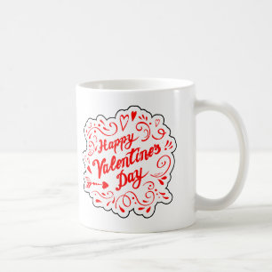 Mug Red Tourbillonnant Valentine's Day Graphic