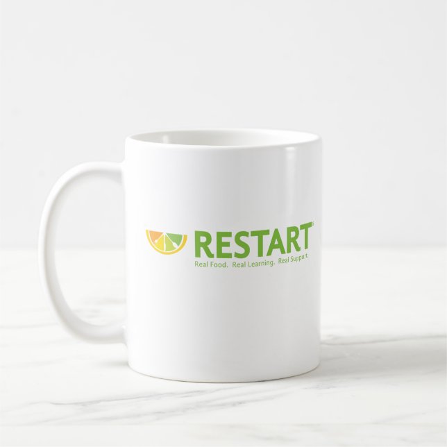 Mug REDÉMARRER le logo (Gauche)