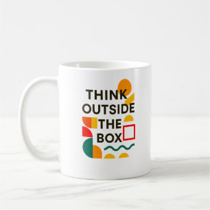 Mug Réfléchissez à l'extérieur de la boîte - Motivatio