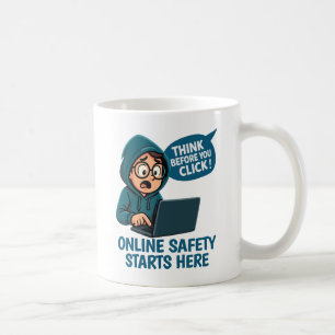 Mug Réfléchissez avant de cliquer - Sensibilisation à