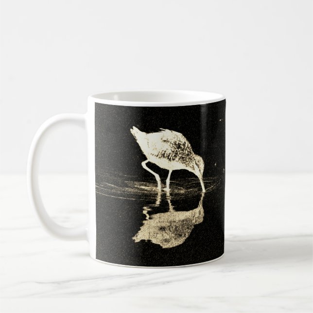 Mug Réflexion des oiseaux Amoureux de la nature noire  (Gauche)