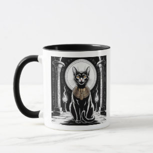 Mug Regal Egyptian Black Cat Art