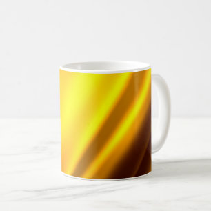 Mug Regard Élégant de Satin Doré avec Texture Fausse