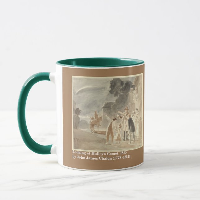 Mug Regard sur Halley's Comet(1835) John James Chalon (Gauche)