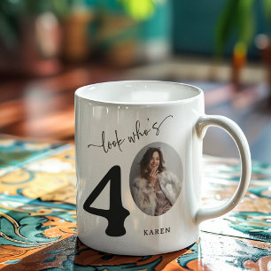 Mug 'Regarde qui a 40 ans' 40e anniversaire élégant