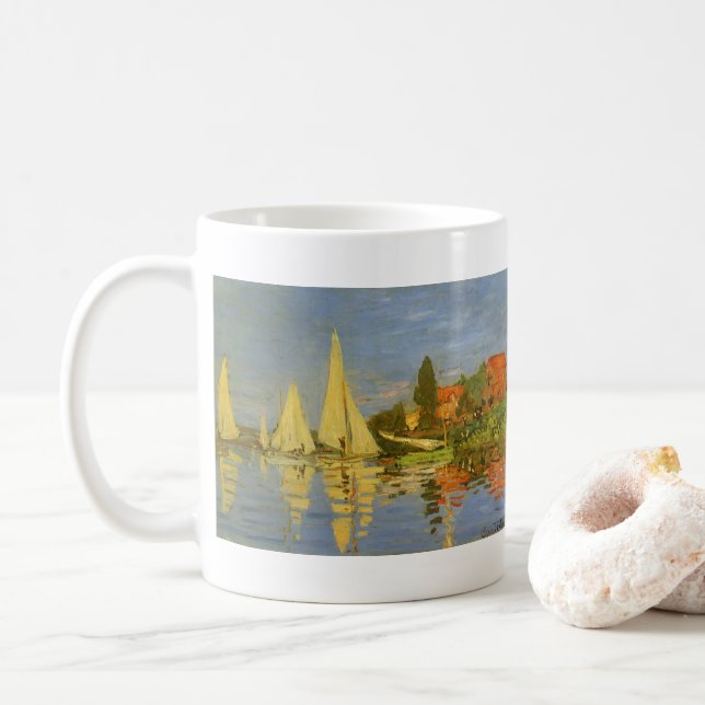 Mug Regatta à Argenteuil par Claude Monet (Avec donut)