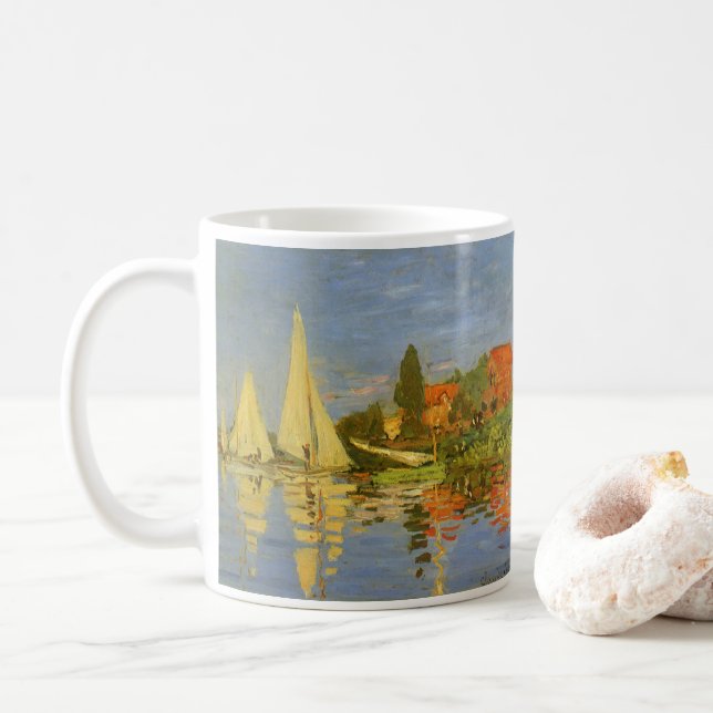 Mug Regatta à Argenteuil par Claude Monet (Avec donut)
