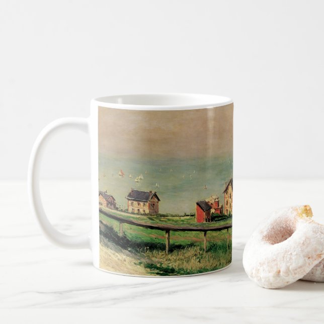 Mug Regatta à Villerville par Gustave Caillebotte (Avec donut)