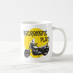 Mug Régime de retraite avec le dessin de moto