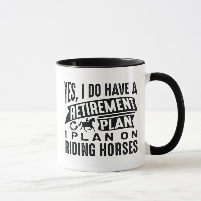 Mug Régime de retraite Chevaux (Droite)