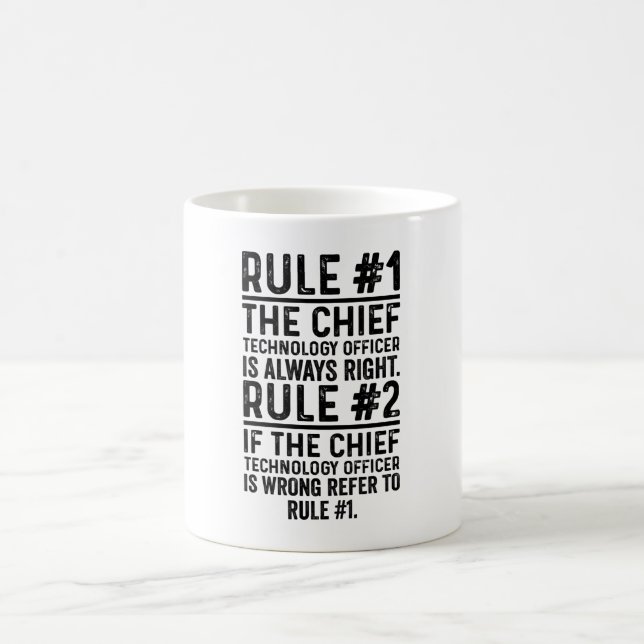 Mug Règle #1 Le Directeur Technologique A Raison Drôle (Centre)