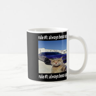 Mug Règle # 1 Toujours Boss Up Funny Cat Meme