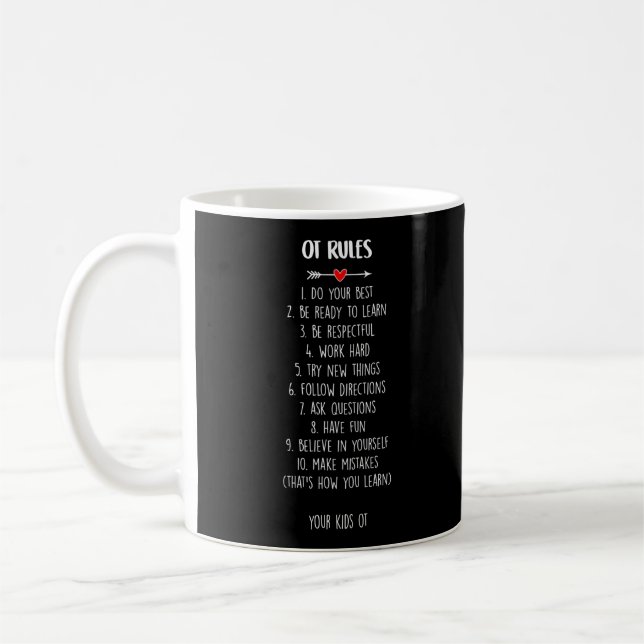 Mug Règles Ot pour les ergothérapeutes (Gauche)