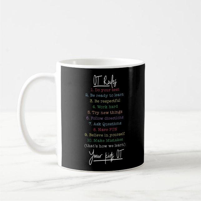 Mug Règles Ot pour les ergothérapeutes (Gauche)