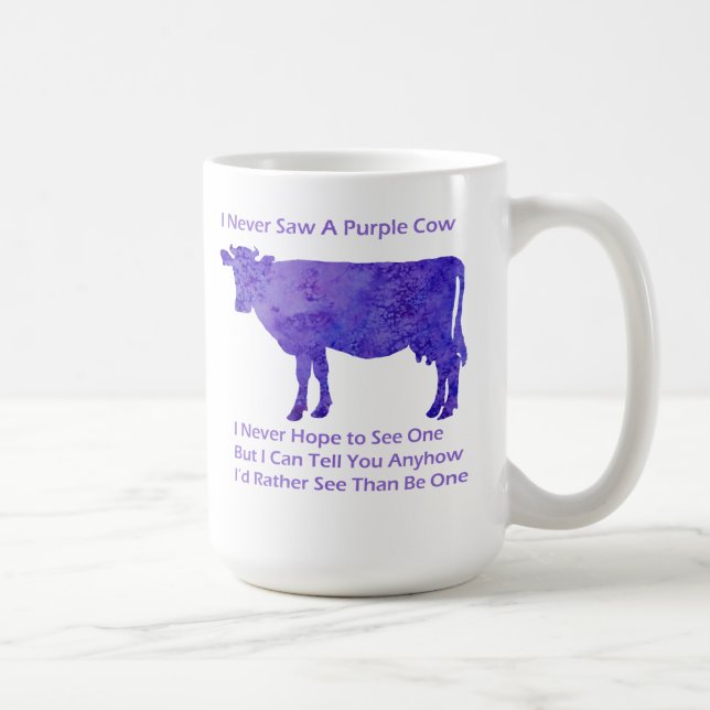 Mug Regrets pourpres de vache (Droite)