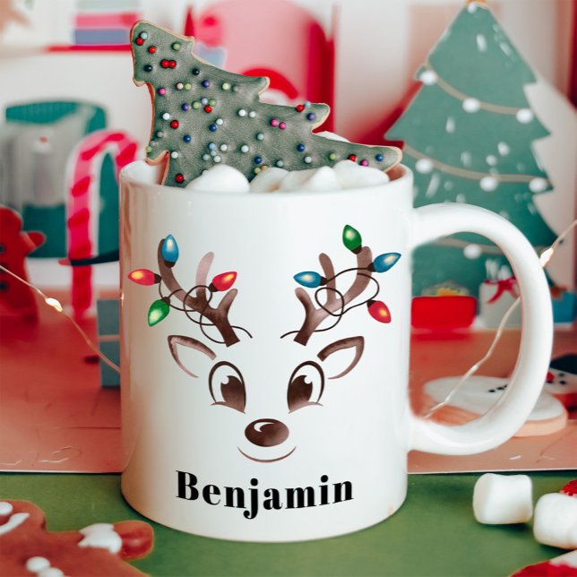 Mug Reindeer Personnalisé Noël (Créateur téléchargé)
