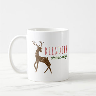 Mug Reindeer & Snowflakes Reindeer Crossing Noël