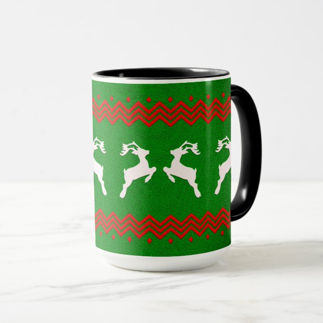 MUG REINDEER XMAS, REINDEER PATTERNS (Devant droit)