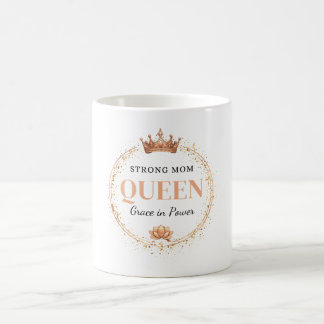 Mug Reine Maman Forte Couronne d'Or Design Floral