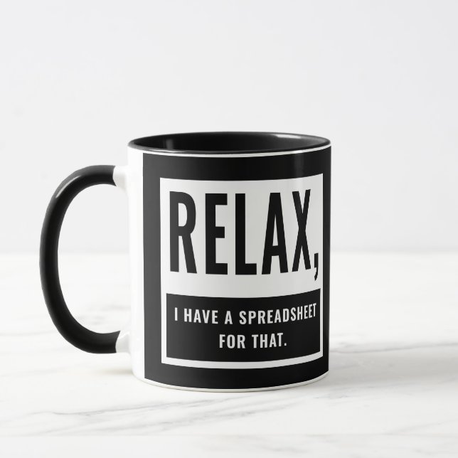 Mug Relax J'Ai Une Feuille Pour Ce Comptable CPA (Gauche)