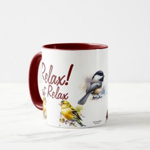 Mug Relaxez-vous simplement / Oiseau Moderne