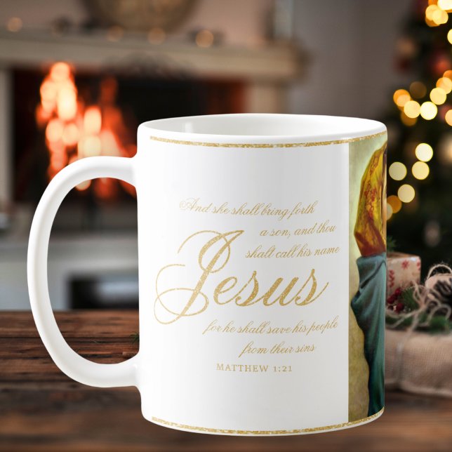 Mug Religieux Madonna & Enfant Catholique Cadeau de No (Madonna and Child religious Christmas coffee cup gift for Christians and Catholics)