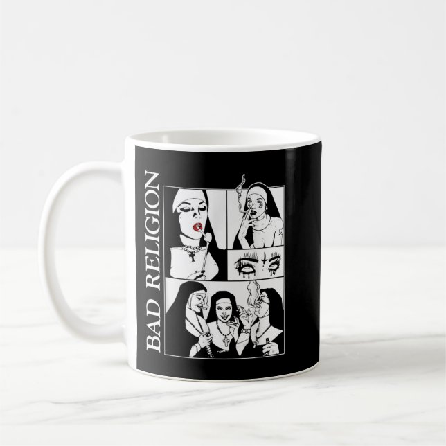 Mug Religion des mauvaises religieuses Fumer (Gauche)