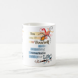Mug Remarquable LIFE Inspirational Citation illustrée