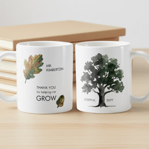 Mug Remerciement Arbre Chêne Aquarelle pour m'avoir ai