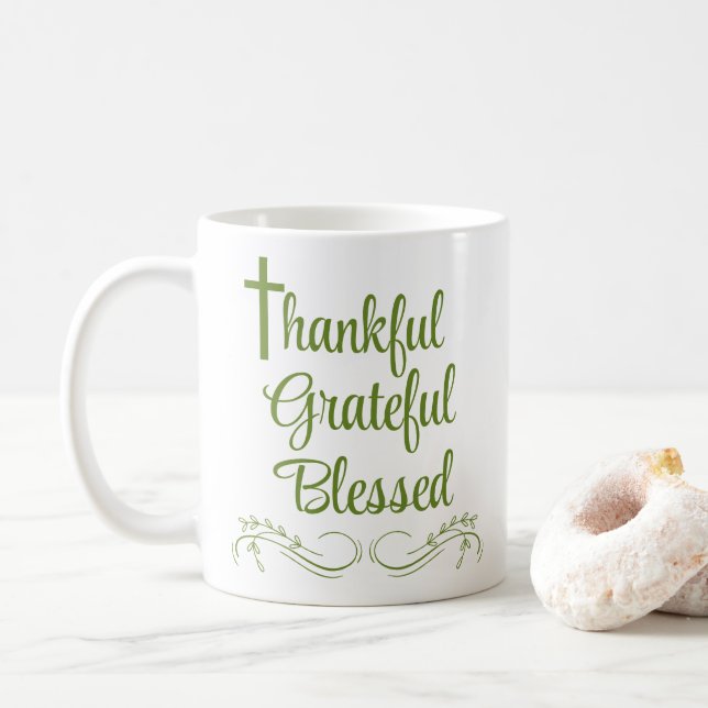Mug Remerciements Remerciements Heureux Bienheureux Ci (Avec donut)