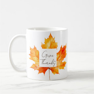 Mug Remerciez Fall Leaves Thankgiving