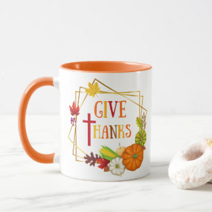 Mug Remerciez Thanksgiving Citation Automne Citrouille