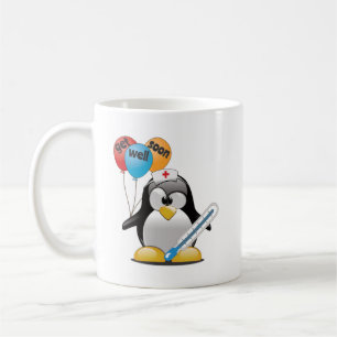 Mug Remets-toi vite. Infirmière pingouin.
