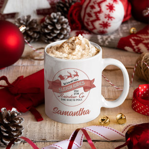 Mug Renard de Noël Vintage Personnalisé