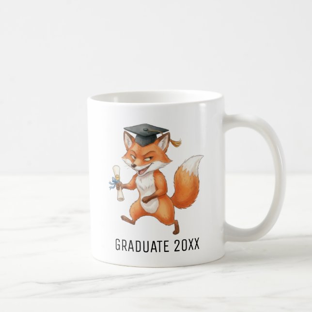 Mug Renard diplômé personnalisé (Droite)