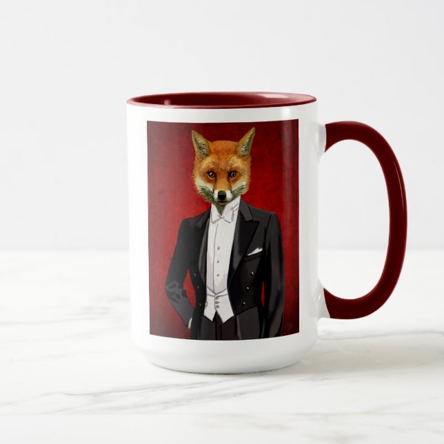 Mug Renard En Costume De Soirée, Portrait (Droite)