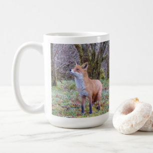 Mug Renard Rouge Sauvage Debout Paysage Gelé Hiver Cos