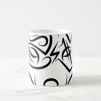 Mug Renard tribal noir et blanc