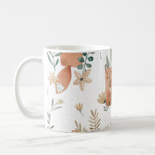 Mug Renards dans les prés : Aquarelle transparente