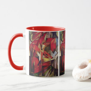 Mug Renards par Franz Marc, Art Abstrait Cubisme Vinta