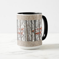 Renards rouges dans Woods Art Rustique Look LG Caf
