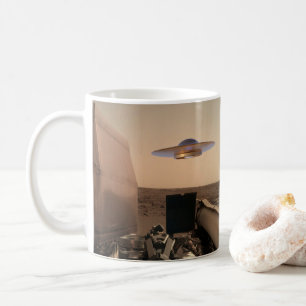 Mug Rencontre avec une soucoupe extraterrestre UFO sur
