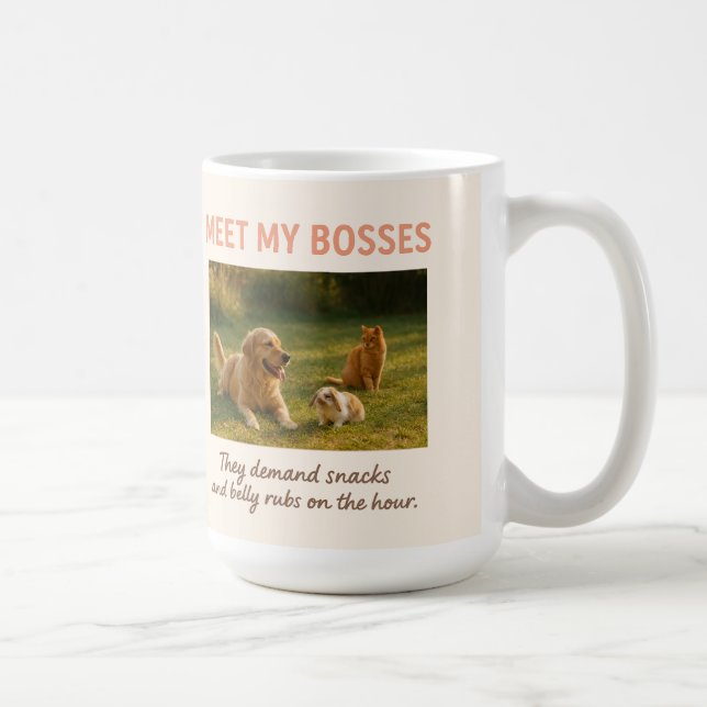 Mug Rencontrez Mes Bosses - Drôle Personnalisé Concept (Droite)