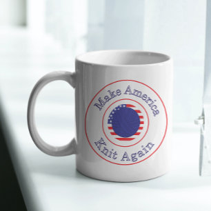 Mug Rendre America Knit Funny Rouge Blanc Bleu