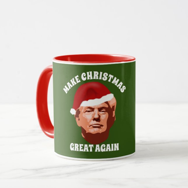 MUG RENDRE NOËL GRAND À NOUVEAU TRUMP SANTA HAT (Devant gauche)