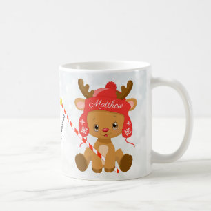 Mug Renne adorable personnalisé de bébé