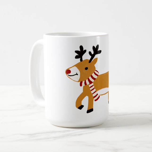 Mug Renne de Noël (Devant gauche)