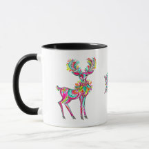 Renne de Noël rose gay esthétique arc-en-ciel