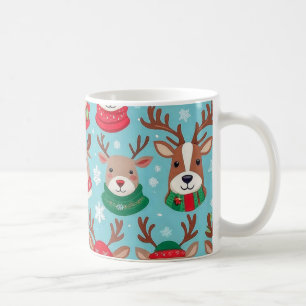 Mug Rennes de Noël avec Motif de Snowflakes