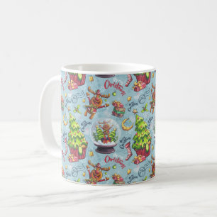 Mug Rennes de Noël et boules à neige